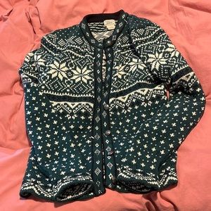 LL Bean Nordic Fair Isle Cardigan